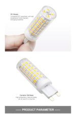 10 ADET G9 LED AMPÜL 10 WATT 88 LED,Lİ ( SARI IŞIK ) - Görsel 3