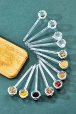 12 ADET KRİSTAL DESENLİ ORİGAMİ BAHARAT KAŞIĞI - Görsel 2