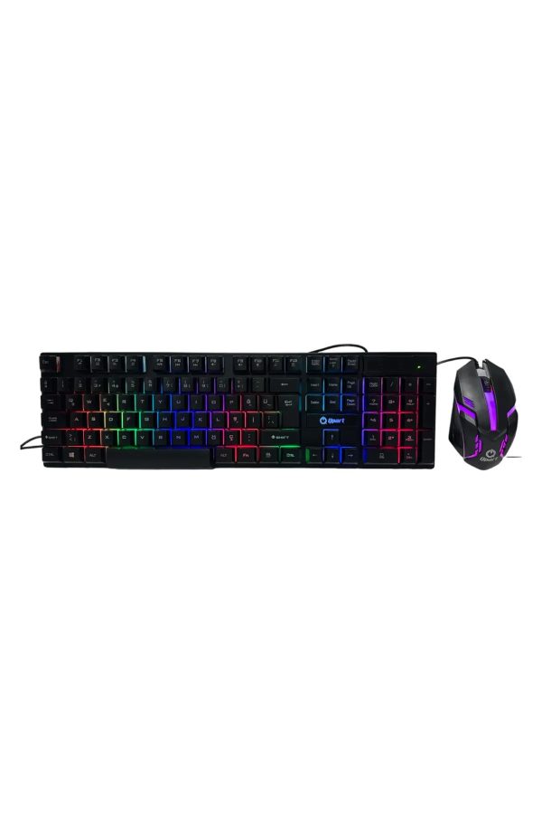 Qpart Gm14 Oyuncu RGB Klavye & Mouse Set