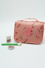 Çok Fonksiyonlu Askılı Makyaj Çantası Kiraz Desen ( Büyük Boy ) - Görsel 3