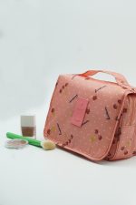 Çok Fonksiyonlu Askılı Makyaj Çantası Kiraz Desen ( Büyük Boy ) - Görsel 5