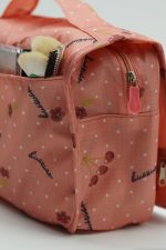 Çok Fonksiyonlu Askılı Makyaj Çantası Kiraz Desen ( Büyük Boy ) - Görsel 6