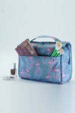 Çok Fonksiyonlu Askılı Makyaj Çantası Flamingo Desen ( Büyük Boy ) - Görsel 6