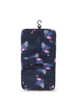 Çok Fonksiyonlu Askılı Makyaj Çantası Flamingo Desenli ( Büyük Boy ) - Görsel 4