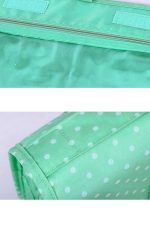 Çok Fonksiyonlu Askılı Makyaj Çantası Yeşil Puantiyeli ( Büyük Boy ) - Görsel 3