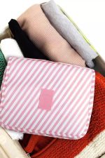 Çok Fonksiyonlu Askılı Makyaj Çantası Line Desen ( Büyük Boy ) - Görsel 4