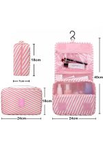 Çok Fonksiyonlu Askılı Makyaj Çantası Line Desen ( Büyük Boy ) - Görsel 5