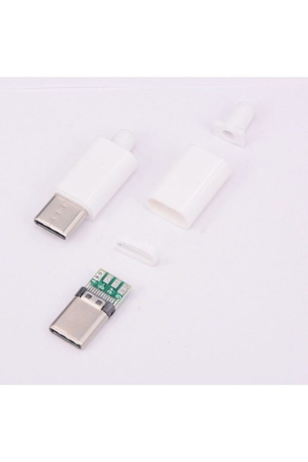 10 Adet Type-c Şarj Soketi 24 Pin (beyaz Renk )