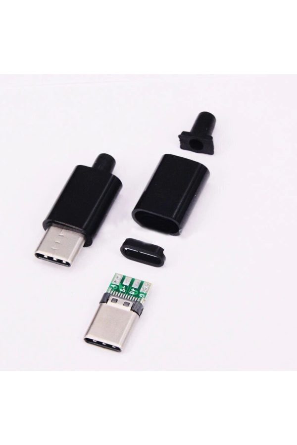 Type-c Şarj Kablosu Erkek Fiş (Siyah Renk)