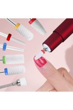 7 Parça Profesyonel Seramik Pedikür Manikür Uçları - Görsel 4