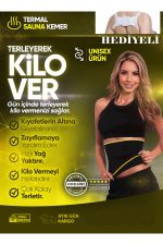 Premium Termal Sauna Korse Bel Göbek Terletici Yağ Yakma Kemeri Inceltici Korse 120x25 Cm - Görsel 4