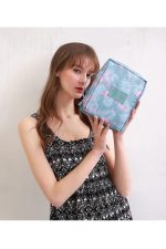 Çok Fonksiyonlu Makyaj Çantası Flamingo Desenli ( Boy: 22 Cm En: 17 Cm Genişlik: 8 Cm ) - Görsel 4
