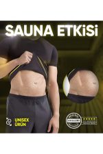 Premium Termal Sauna Korse Bel Göbek Terletici Yağ Yakma Kemeri Inceltici Korse 120x25 Cm - Görsel 5