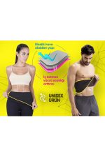 Premium Termal Sauna Korse Bel Göbek Terletici Yağ Yakma Kemeri Inceltici Korse 120x25 Cm - Görsel 6