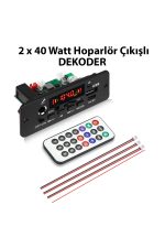 2 X 40 Watt Hoparlör Çıkışlı Dekoder (Fm Radyo , Karaoke , Mp3 Player , Bluetooth , TF Kart , usb )