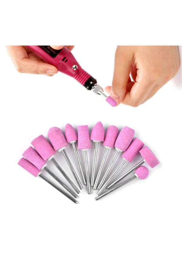 12 Adet Seramik Manikür Pedikür Seti ( Törpü Makinesi Ucu )