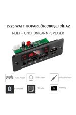 2 X 25 Watt Hoparlör Çıkışlı Dekoder ( Bluetooth Usb Tf Kart Fm Radio Mp3 Player )